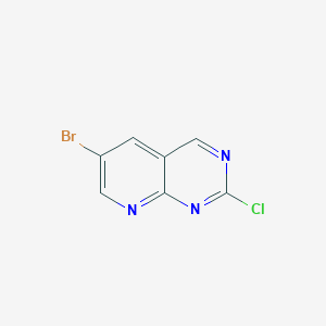 molecular formula C7H3BrClN3 B1529560 6-溴-2-氯吡啶并[2,3-d]嘧啶 CAS No. 1234616-65-9