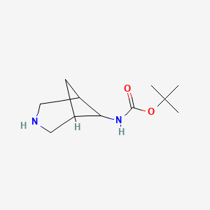 molecular formula C11H20N2O2 B1529561 6-(Boc-氨基)-3-氮杂双环[3.1.1]庚烷 CAS No. 1363382-46-0