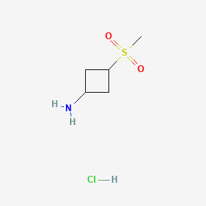 molecular formula C5H12ClNO2S B1529563 顺式-3-甲磺酰基环丁胺盐酸盐 CAS No. 1408075-97-7