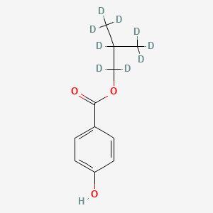 molecular formula C11H14O3 B15295633 Isobutyl-d9 Paraben 
