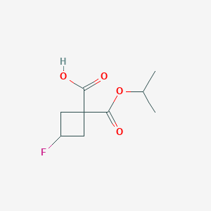 molecular formula C9H13FO4 B1529568 3-氟-1-[(丙烷-2-基氧羰基)羰基]环丁烷-1-羧酸 CAS No. 1403766-90-4