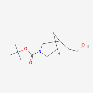 molecular formula C12H21NO3 B1529574 6-HYDROXYMETHYL-3-AZA-3-BOC-BICYCLO[3.1.1]HEPTANE CAS No. 1363383-36-1