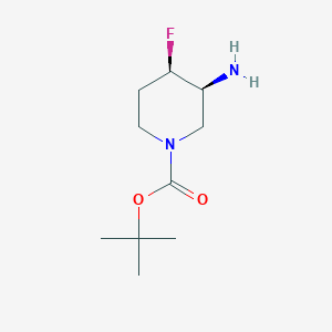 molecular formula C10H19FN2O2 B1529577 (3S,4R)-tert-butyl 3-amino-4-fluoropiperidine-1-carboxylate CAS No. 1273565-65-3