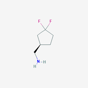 molecular formula C6H11F2N B1529580 (R)-3,3-Difluoro-cyclopentanemethanamine CAS No. 1408057-42-0