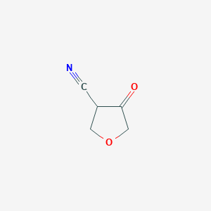 molecular formula C5H5NO2 B1529581 4-Oxotetrahydrofuran-3-carbonitrile CAS No. 856945-68-1
