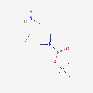 molecular formula C11H22N2O2 B1529584 1-Boc-3-(aminomethyl)-3-ethylazetidine CAS No. 1158758-87-2
