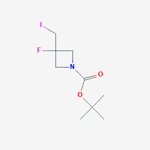 molecular formula C9H15FINO2 B1529586 1-Boc-3-iodomethyl-3-fluoroazetidine CAS No. 1374657-64-3