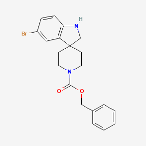 molecular formula C20H21BrN2O2 B1529588 Benzyl 5-bromospiro[indoline-3,4'-piperidine]-1'-carboxylate CAS No. 438192-14-4