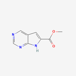 molecular formula C8H7N3O2 B1529589 Methyl 7H-pyrrolo[2,3-D]pyrimidine-6-carboxylate CAS No. 1260666-55-4
