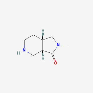 molecular formula C8H14N2O B1529590 (3AS,7AS)-2-Methyl-octahydro-3H-pyrrolo[3,4-C]pyridin-3-one CAS No. 1363378-09-9