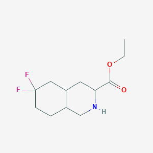 molecular formula C12H19F2NO2 B1529603 Ethyl 6,6-difluoro-octahydroisoquinoline-3-carboxylate CAS No. 1403766-53-9