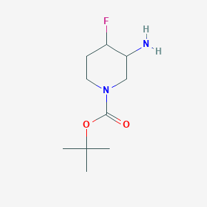 molecular formula C10H19FN2O2 B1529615 Tert-butyl 3-amino-4-fluoropiperidine-1-carboxylate CAS No. 1334414-00-4