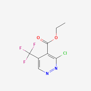 molecular formula C8H6ClF3N2O2 B15296167 Ethyl 3-chloro-5-(trifluoromethyl)pyridazine-4-carboxylate CAS No. 2116859-54-0