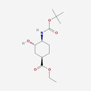 (1R,3S,4S)-4-(Boc-amino)-3-hydroxy-cyclohexanecarboxylic acid ethyl ester