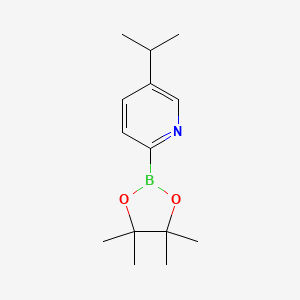molecular formula C14H22BNO2 B15296389 5-Isopropyl-2-(4,4,5,5-tetramethyl-1,3,2-dioxaborolan-2-YL)pyridine 
