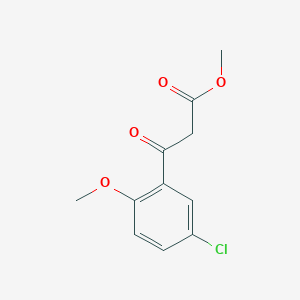 molecular formula C11H11ClO4 B15296393 Methyl 3-(5-chloro-2-methoxyphenyl)-3-oxopropanoate 