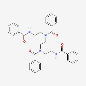 molecular formula C34H34N4O4 B15296458 N,N'-(Ethane-1,2-diyl)bis(N-(2-benzamidoethyl)benzamide) 