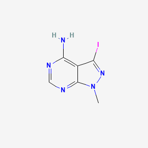 molecular formula C6H6IN5 B1529650 4-Amino-3-iodo-1-methyl-1H-pyrazolo[3,4-D]pyrimidine CAS No. 862729-12-2