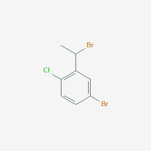 molecular formula C8H7Br2Cl B15296503 4-Bromo-2-(1-bromoethyl)-1-chlorobenzene 