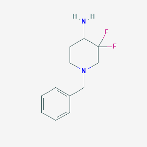 molecular formula C12H16F2N2 B1529653 1-Benzyl-3,3-difluoropiperidin-4-amine CAS No. 1039741-55-3