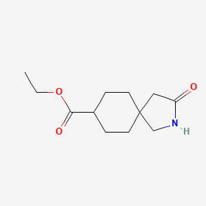 molecular formula C12H19NO3 B1529659 Ethyl 3-oxo-2-azaspiro[4.5]decane-8-carboxylate CAS No. 1073559-59-7