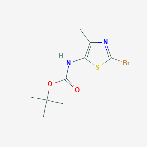 molecular formula C9H13BrN2O2S B1529660 tert-Butyl (2-bromo-4-methylthiazol-5-yl)carbamate CAS No. 1255095-03-4