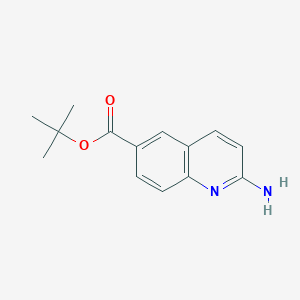 molecular formula C14H16N2O2 B1529671 tert-butyl 2-aminoquinoline-6-carboxylate CAS No. 863492-32-4