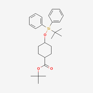 molecular formula C27H38O3Si B1529682 tert-Butyl 4-((tert-butyldiphenylsilyl)oxy)cyclohexanecarboxylate CAS No. 1010086-31-3