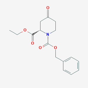 molecular formula C16H19NO5 B1529692 (S)-1-Benzyl 2-ethyl 4-oxopiperidine-1,2-dicarboxylate CAS No. 1389251-05-1