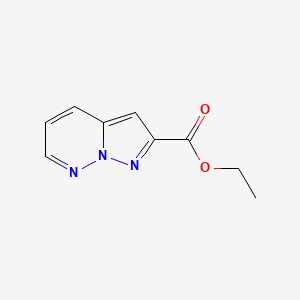 molecular formula C9H9N3O2 B1529694 Ethyl pyrazolo[1,5-b]pyridazine-2-carboxylate CAS No. 1408076-32-3