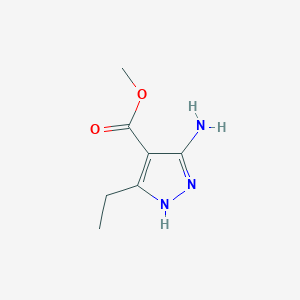 molecular formula C7H11N3O2 B15296959 methyl 5-amino-3-ethyl-1H-pyrazole-4-carboxylate 