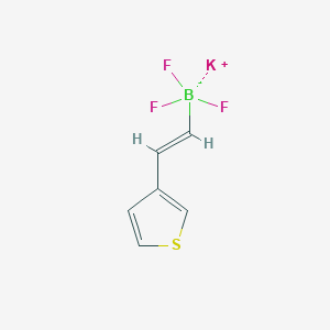 molecular formula C6H5BF3KS B15297007 Potassium trifluoro[2-(thiophen-3-yl)ethenyl]boranuide 
