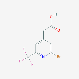 molecular formula C8H5BrF3NO2 B1529705 2-Bromo-6-(trifluoromethyl)pyridine-4-acetic acid CAS No. 1227577-84-5