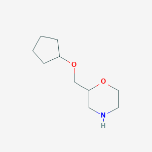 molecular formula C10H19NO2 B152972 Morpholine, 2-[(cyclopentyloxy)methyl]-(9CI) CAS No. 125444-26-0