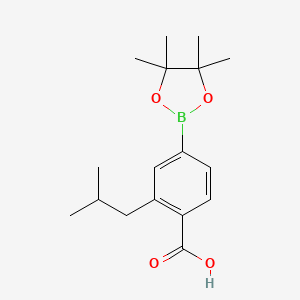 2-Isobutyl-4-(4,4,5,5-tetramethyl-1,3,2-dioxaborolan-2-yl)benzoic acid