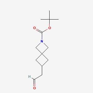 molecular formula C13H21NO3 B15297240 Tert-butyl 6-(2-oxoethyl)-2-azaspiro[3.3]heptane-2-carboxylate 