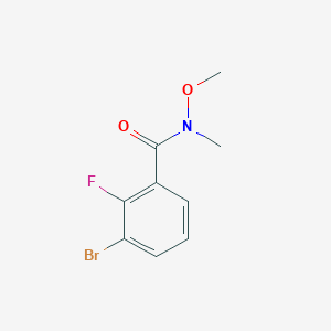 molecular formula C9H9BrFNO2 B1529728 3-bromo-2-fluoro-N-methoxy-N-methylbenzamide CAS No. 680610-73-5