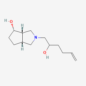 molecular formula C13H23NO2 B15297326 rac-(3aR,4R,6aS)-2-(2-hydroxyhex-5-en-1-yl)-octahydrocyclopenta[c]pyrrol-4-ol 