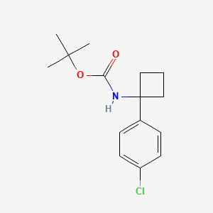 molecular formula C15H20ClNO2 B1529737 1-(Boc-amino)-1-(4-chlorophenyl)-cyclobutane CAS No. 1032349-96-4