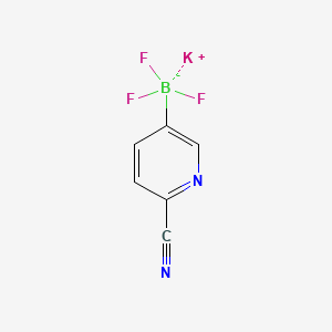 molecular formula C6H3BF3KN2 B15297433 Potassium (6-cyanopyridin-3-yl)trifluoroborate 