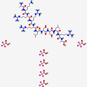 molecular formula C66H110F18N24O26 B15297459 H-Ala-Lys-Arg-Arg-Arg-Leu-D-Ser-Ser-Leu-Arg-Ala-OH.6TFA 