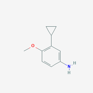 molecular formula C10H13NO B15297468 3-Cyclopropyl-4-methoxyaniline 