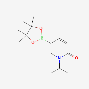 molecular formula C14H22BNO3 B1529751 1-Isopropyl-5-(4,4,5,5-tetramethyl-1,3,2-dioxaborolan-2-YL)pyridin-2(1H)-one CAS No. 1349151-98-9