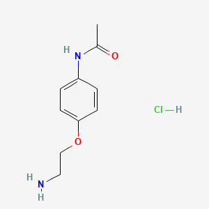 molecular formula C10H15ClN2O2 B15297512 N-[4-(2-aminoethoxy)phenyl]acetamide hydrochloride 