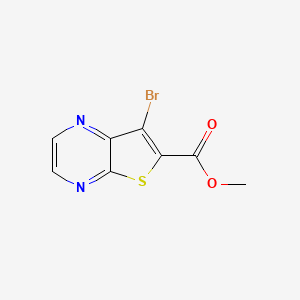 molecular formula C8H5BrN2O2S B15297523 Methyl 7-bromothieno[2,3-b]pyrazine-6-carboxylate 