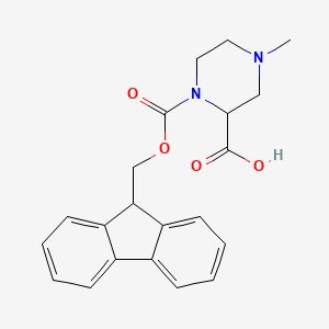 molecular formula C21H22N2O4 B15297601 N-Fmoc-(S)-4-Methyl-piperazine-2-carboxylic acid 