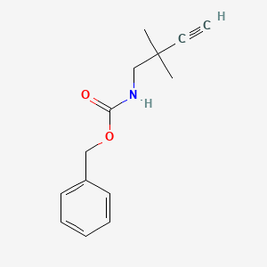 molecular formula C14H17NO2 B15297650 Benzyl 2,2-dimethylbut-3-ynylcarbamate 