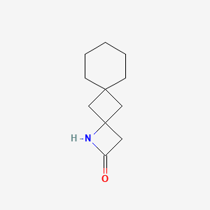 molecular formula C11H17NO B15297663 1-Azadispiro[3.1.5^{6}.1^{4}]dodecan-2-one 