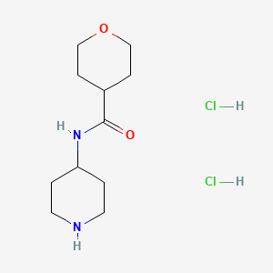 molecular formula C11H22Cl2N2O2 B15297670 N-(piperidin-4-yl)oxane-4-carboxamidedihydrochloride 