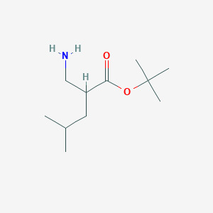 molecular formula C11H23NO2 B1529770 Tert-butyl 2-(aminomethyl)-4-methylpentanoate CAS No. 1196887-90-7